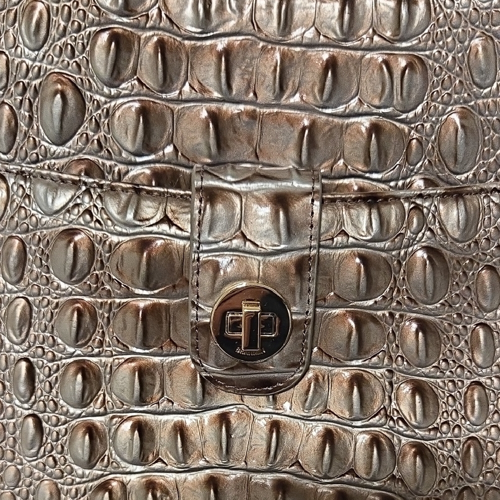 Brahmin Leia Crossbody Bag In Silver Lining Melbourne. NWT - Picture 11 of 16